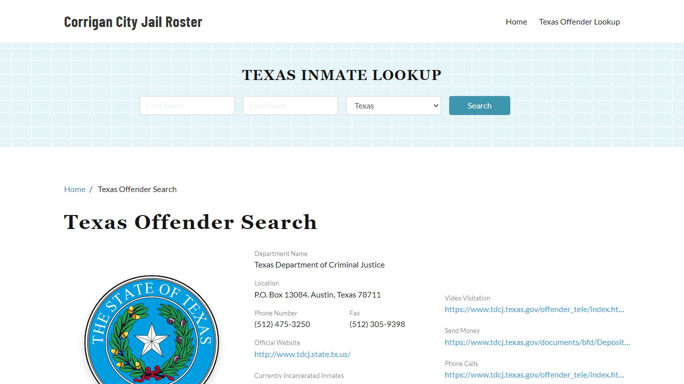 Texas Offender Lookup, City Jail Records Search